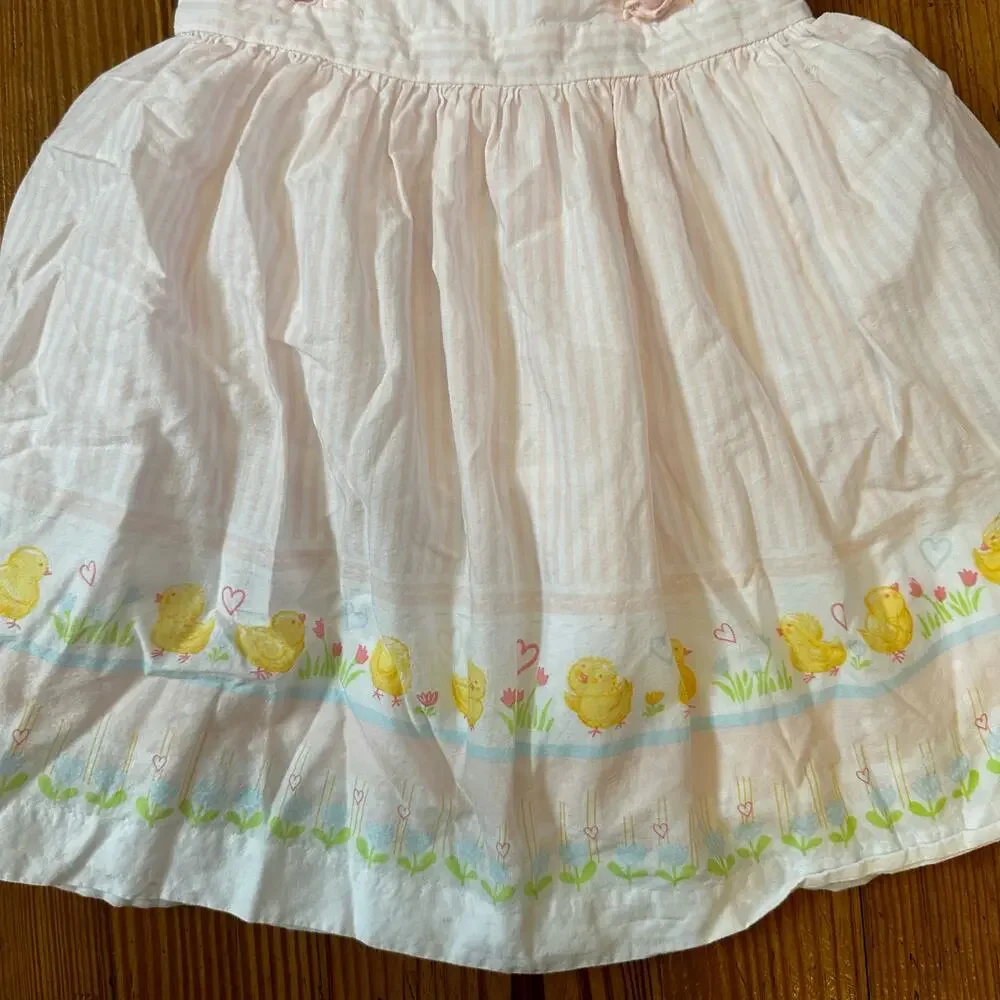 Maggie & Zoe pink white striped chick spring‎ ruffle sleeveless dress SIZE 2T - Picture 2 of 6
